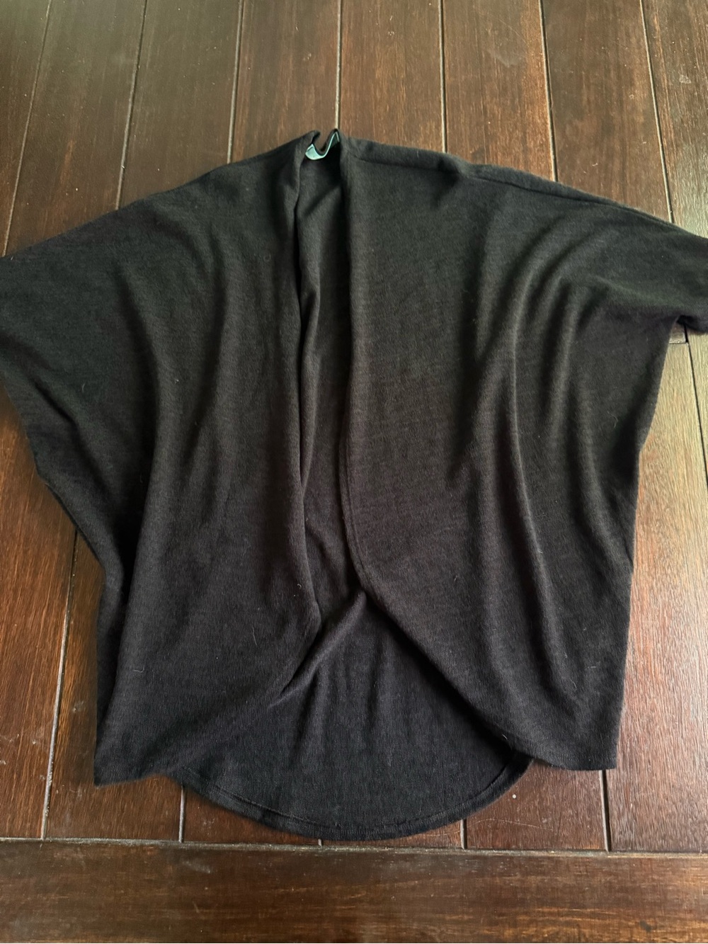 Chris & Carol Black Open-Front Knit Cardigan